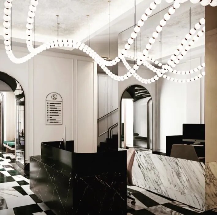 The main reception within Empress at 35 Dover Street