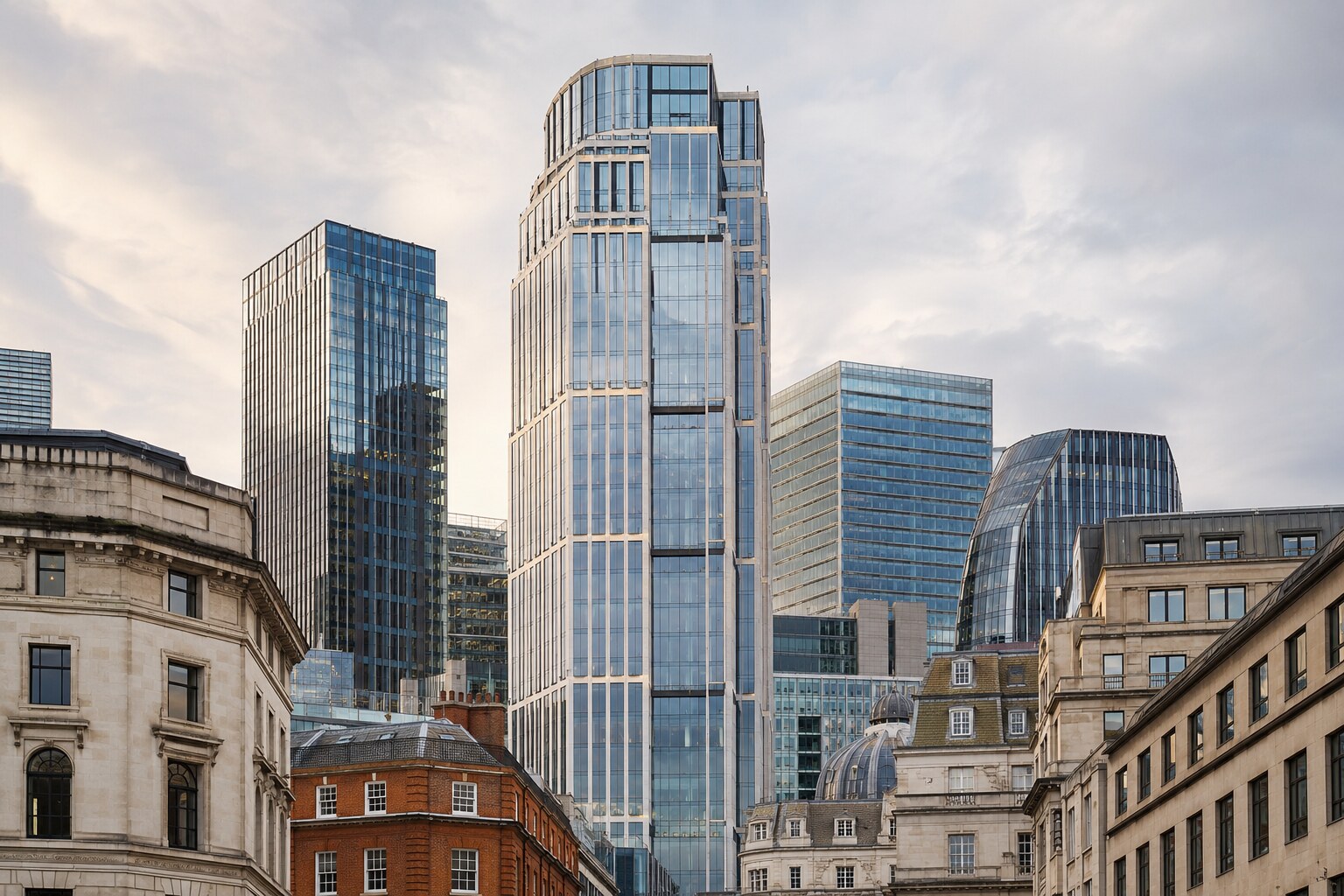 Contemporary office towers in Central London